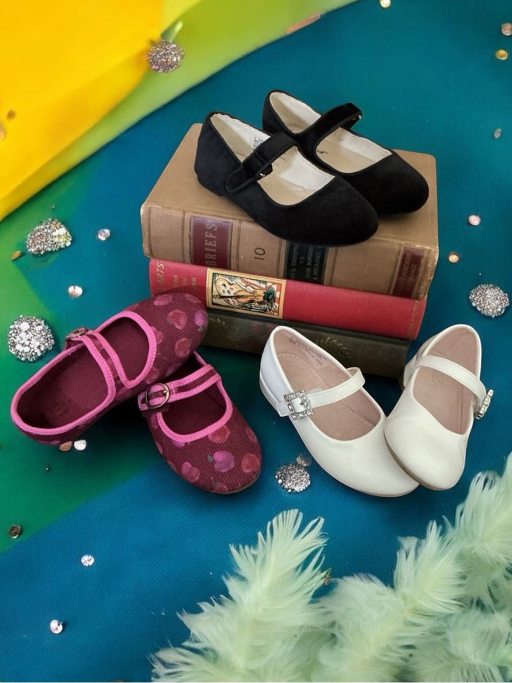 Girls -Sz 9- Mary Jane SHOES Bundle Toddler ~ 3 Pairs - White, Black, Pink